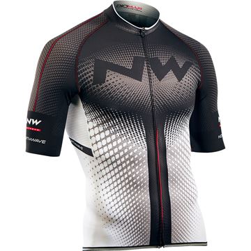 Picture of NORTHWAVE EXTREME FULL ZIP SHORT SLEEVE JERSEY - WHITE - XXL